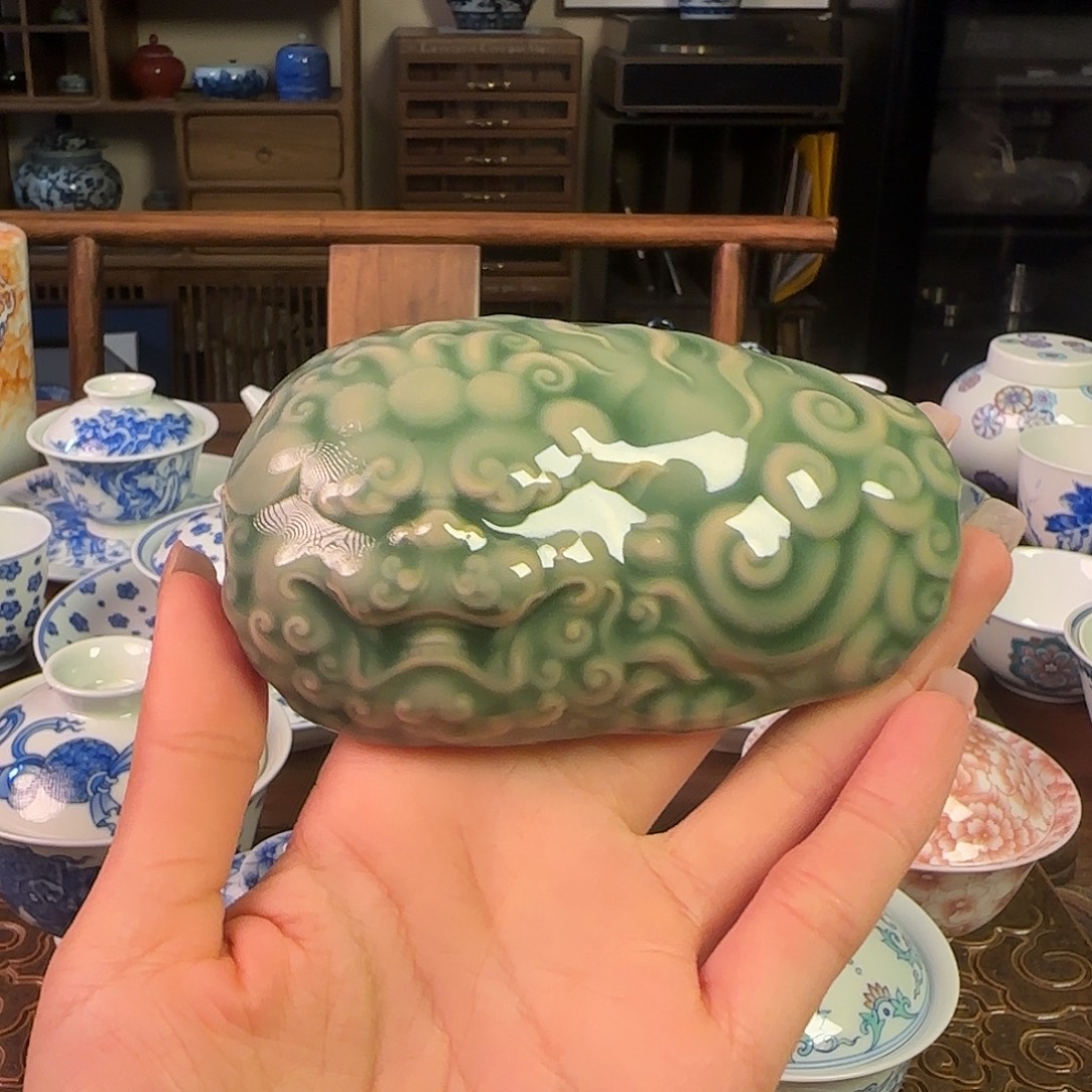 汝窑汝瓷醒狮重工