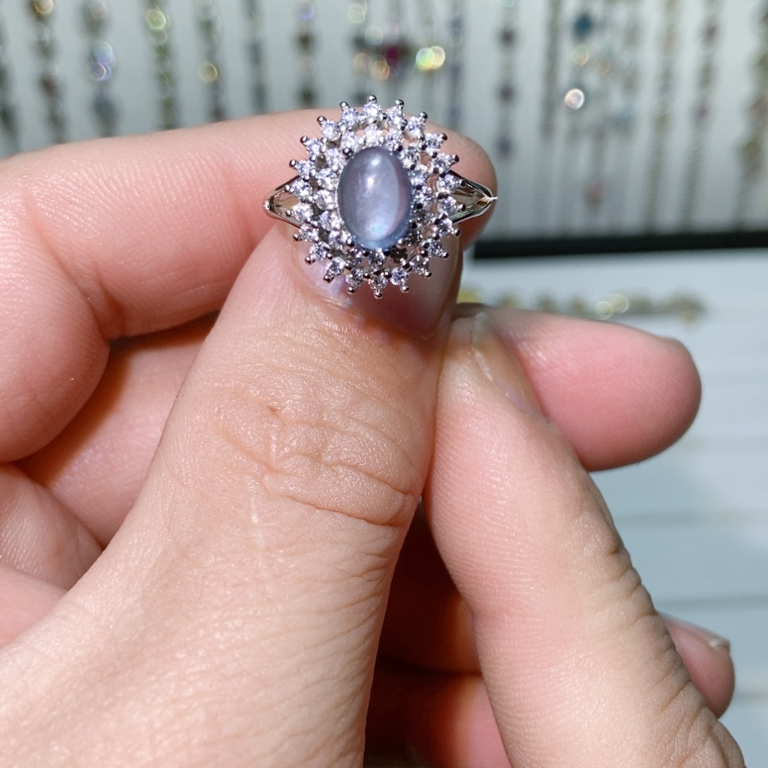 紫晶珠宝半成品银S925镶嵌