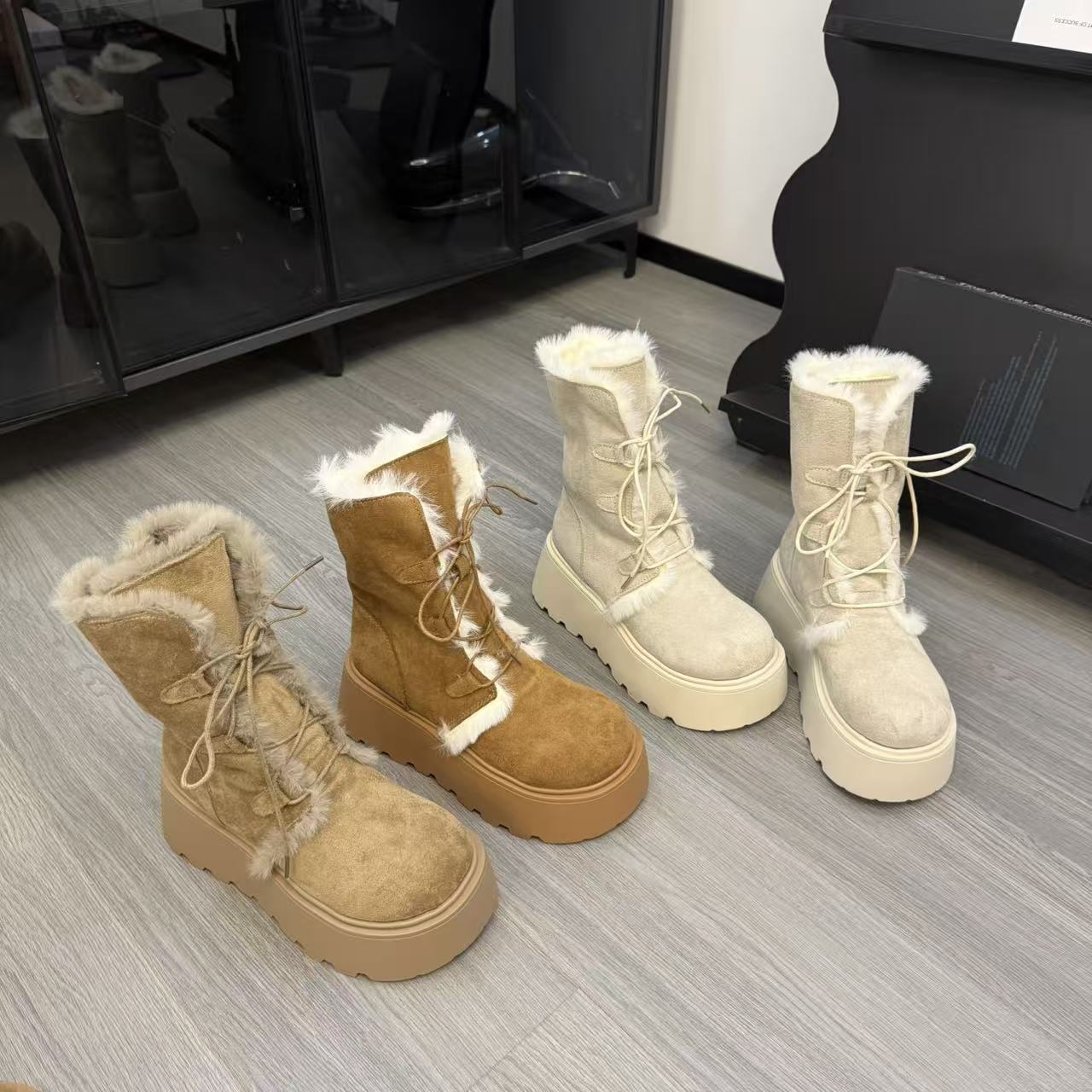 【宁宁专属】艾微妮-冬季女士大厚绒高筒保暖防寒雪地靴