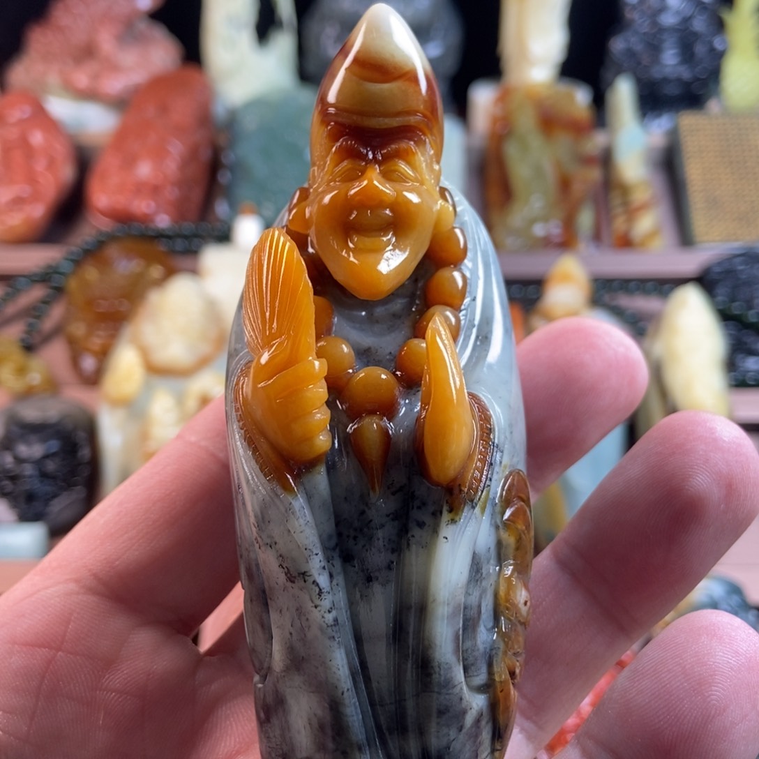 岫玉未镶嵌手把件