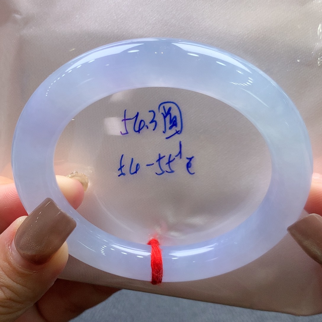 翡翠未镶嵌手镯54.3圆条