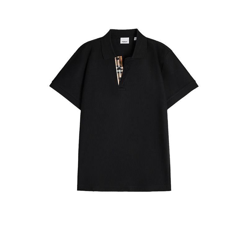 BURBERRY/博柏利男款短袖polo黑色休闲时尚舒适Polo衫