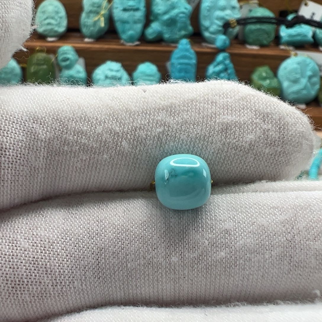 绿松石未镶嵌老型珠 7.6mm