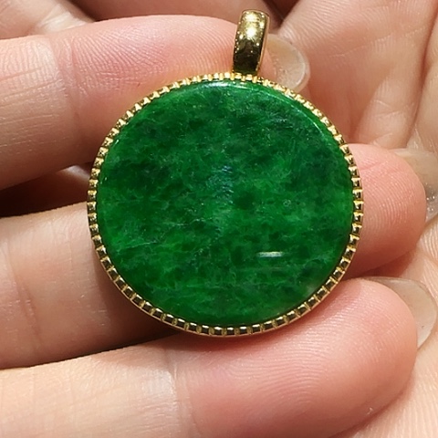 翡翠银S925镶嵌吊坠(不含链)