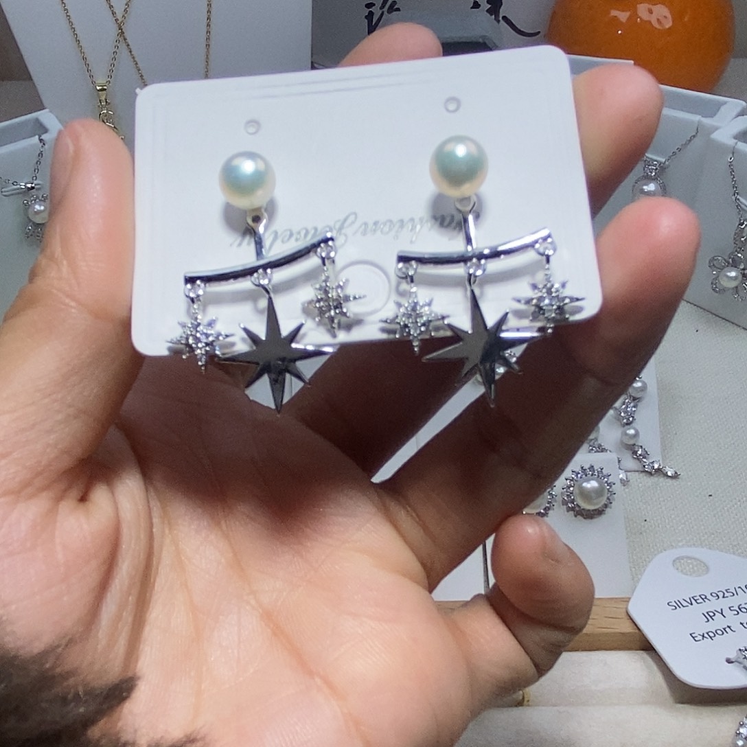 未镶嵌淡水珍珠耳饰