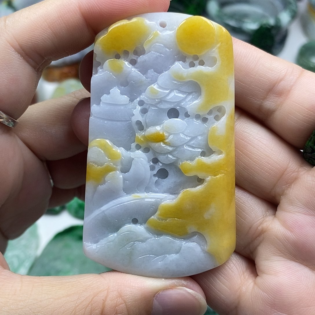 颈饰未镶嵌翡翠牌子