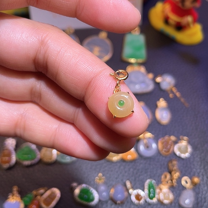 翡翠银S925镶嵌颈饰天然翡翠