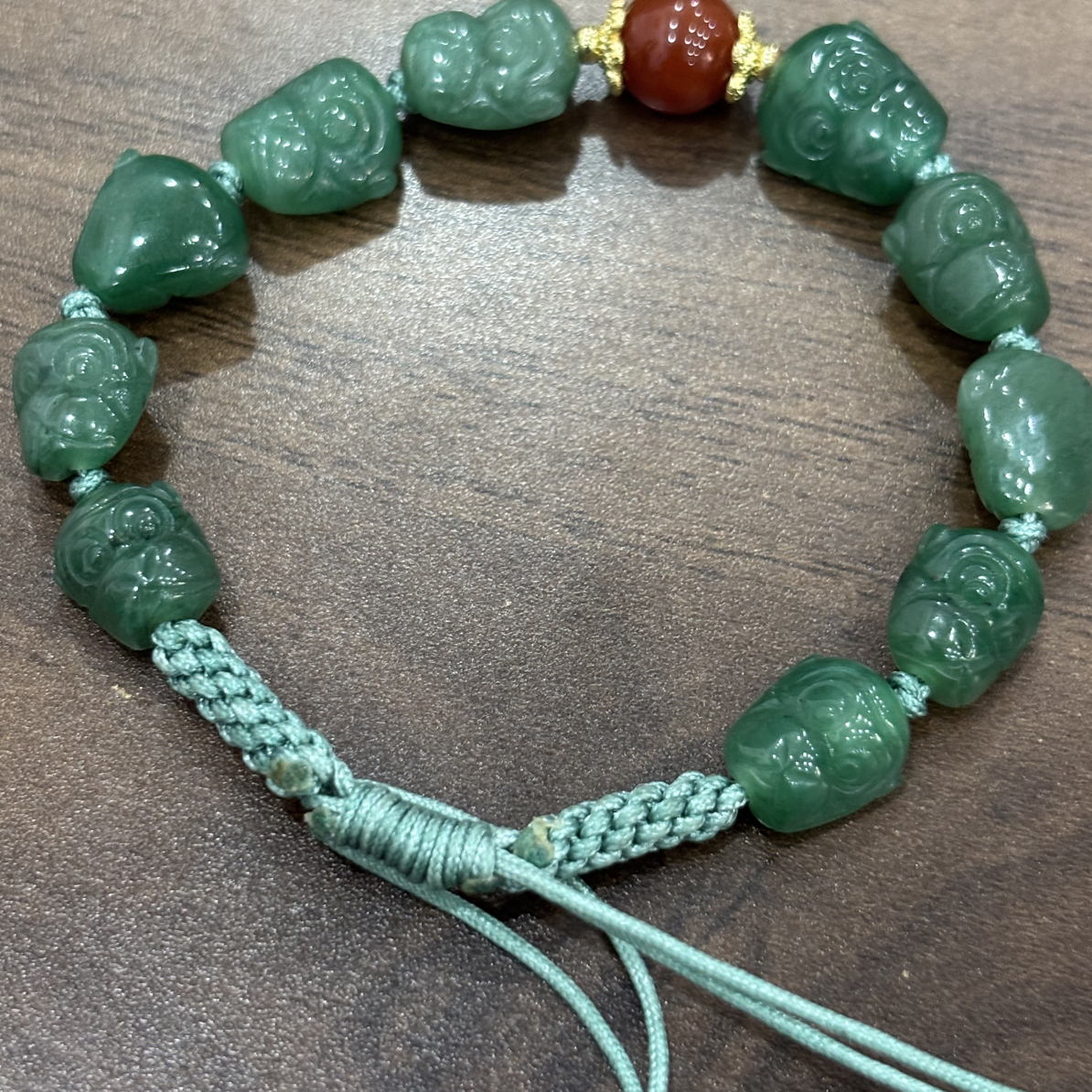 独山玉猴头手链百搭