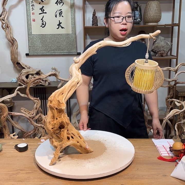 香榧木杜鹃根根艺摆件5