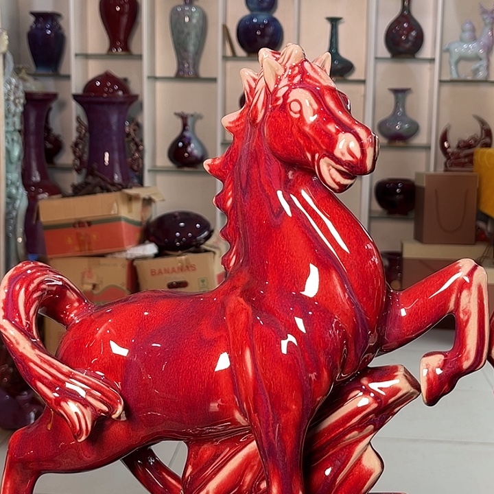 绿***晴钧瓷瓷片钧瓷摆件钧瓷摆件