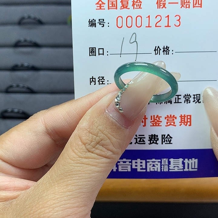 翡翠戒圈未镶嵌      1213