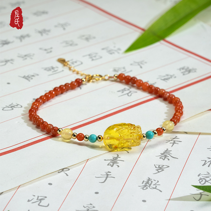 【左氏珠宝】南红瑞兽手链时尚百搭轻奢小众女款手链1770商品图