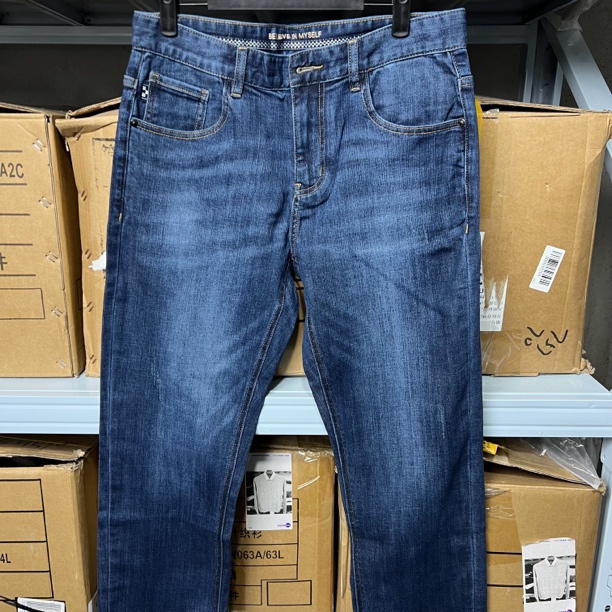 8889撤柜H剪标春秋百搭休闲裤男士科技系列水洗牛仔裤蓝色