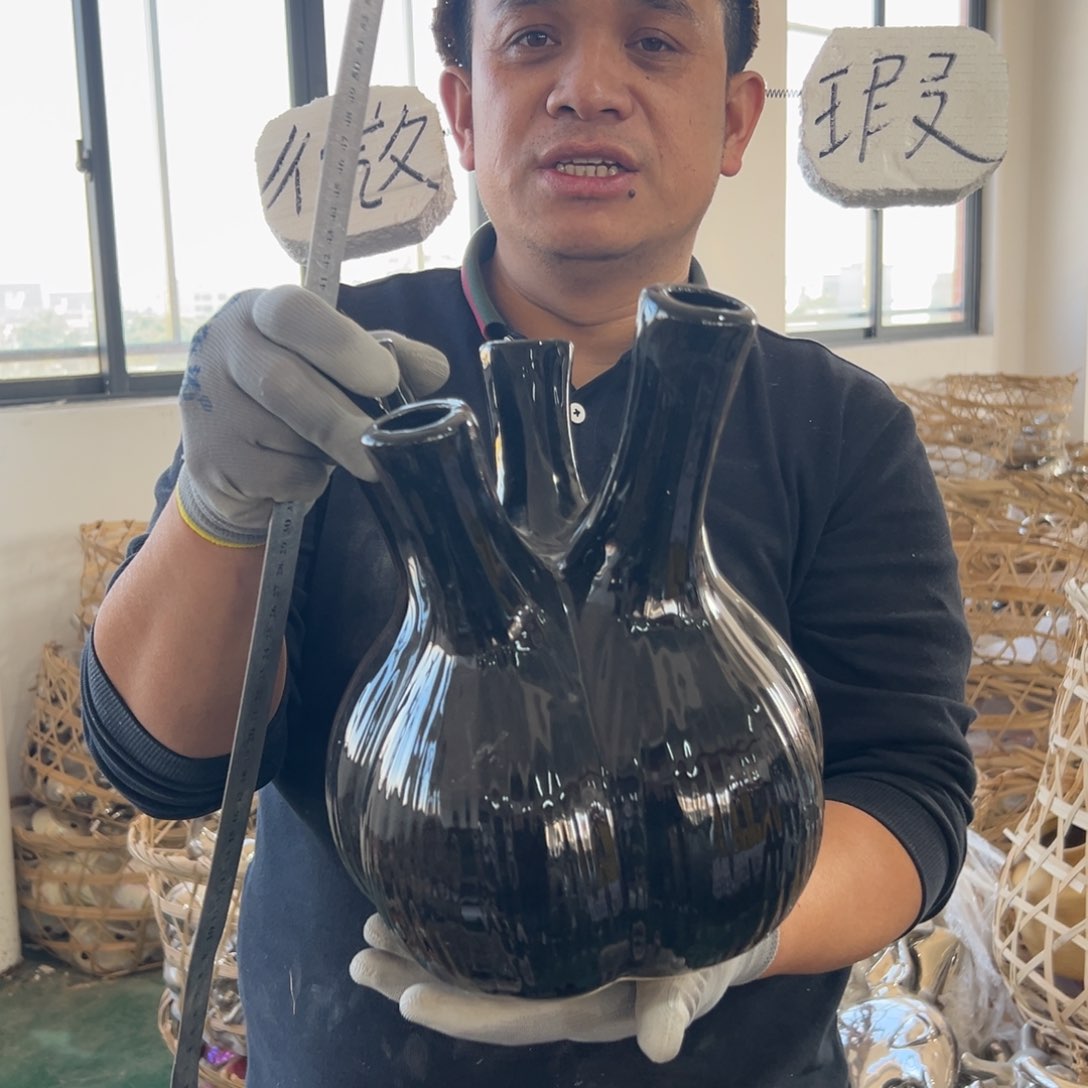 摆件122 号高中低温陶瓷工艺瓶（部分微瑕）