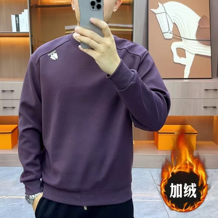 男士爆款宽松长袖56139男士新款外套男士卫衣秋冬款加厚加绒卫衣