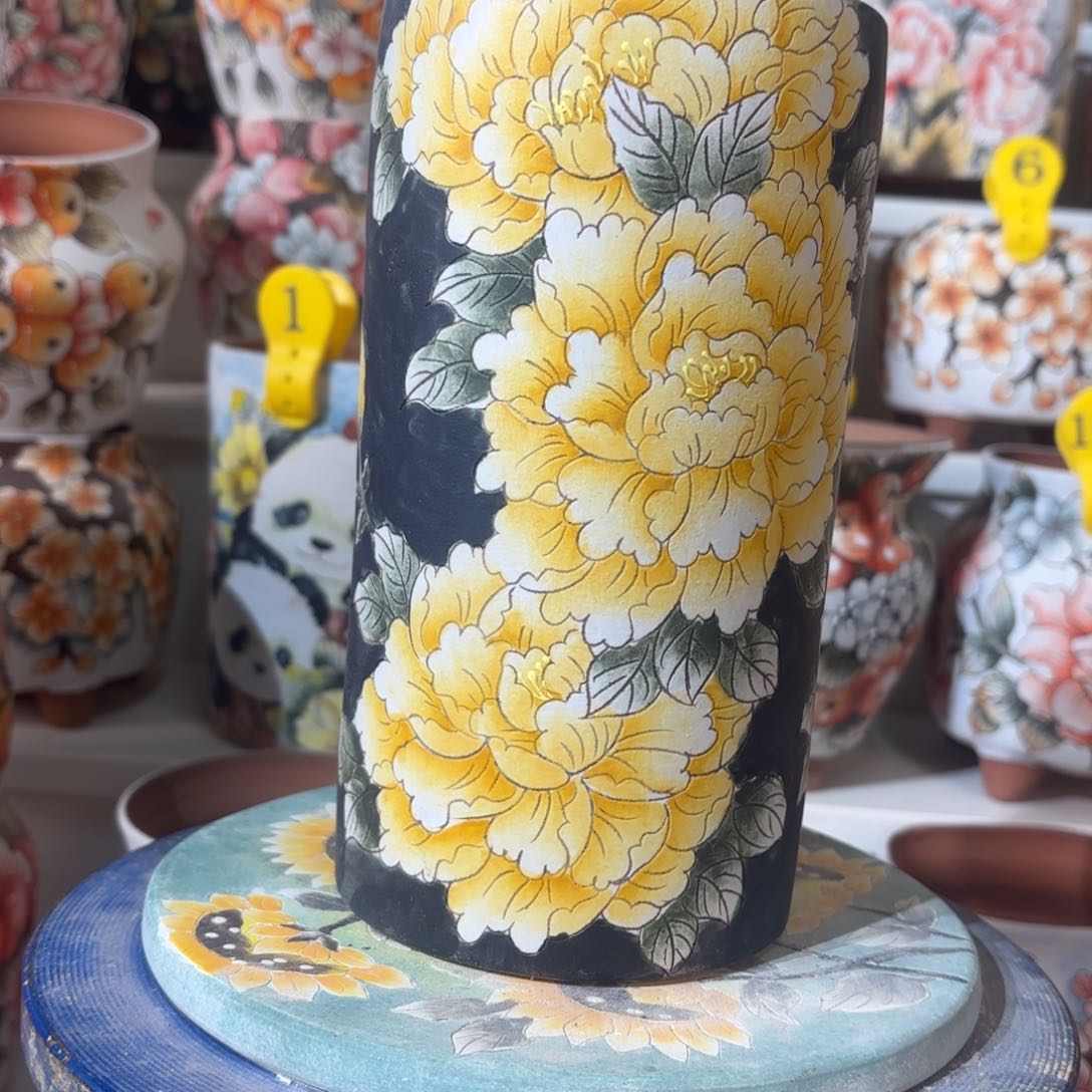 紫砂花盆水晶花盆106