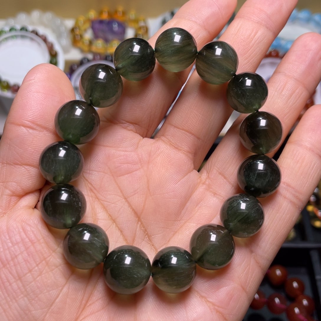 水晶手链未镶嵌绿发晶