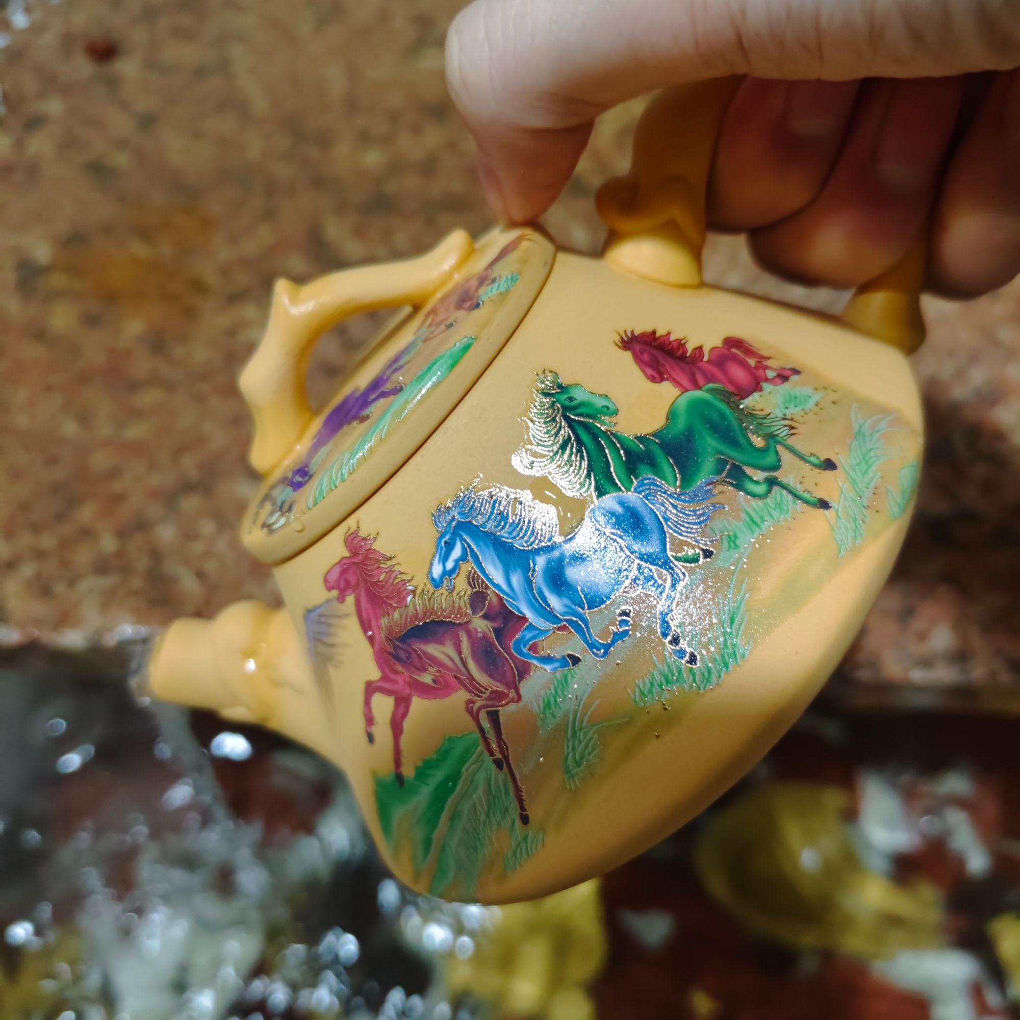 【闪购商品】A黄段泥马到成功（遇热变色）石瓢壶