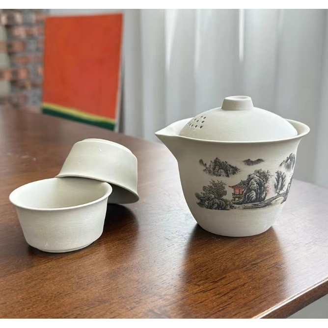 G1092-山水粗陶旅行套（带礼盒）XMG