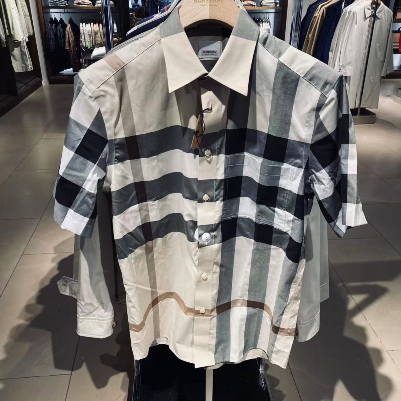 【奥地利直邮】BURBERRY/博柏利 巴宝莉男士新款短袖衬衫