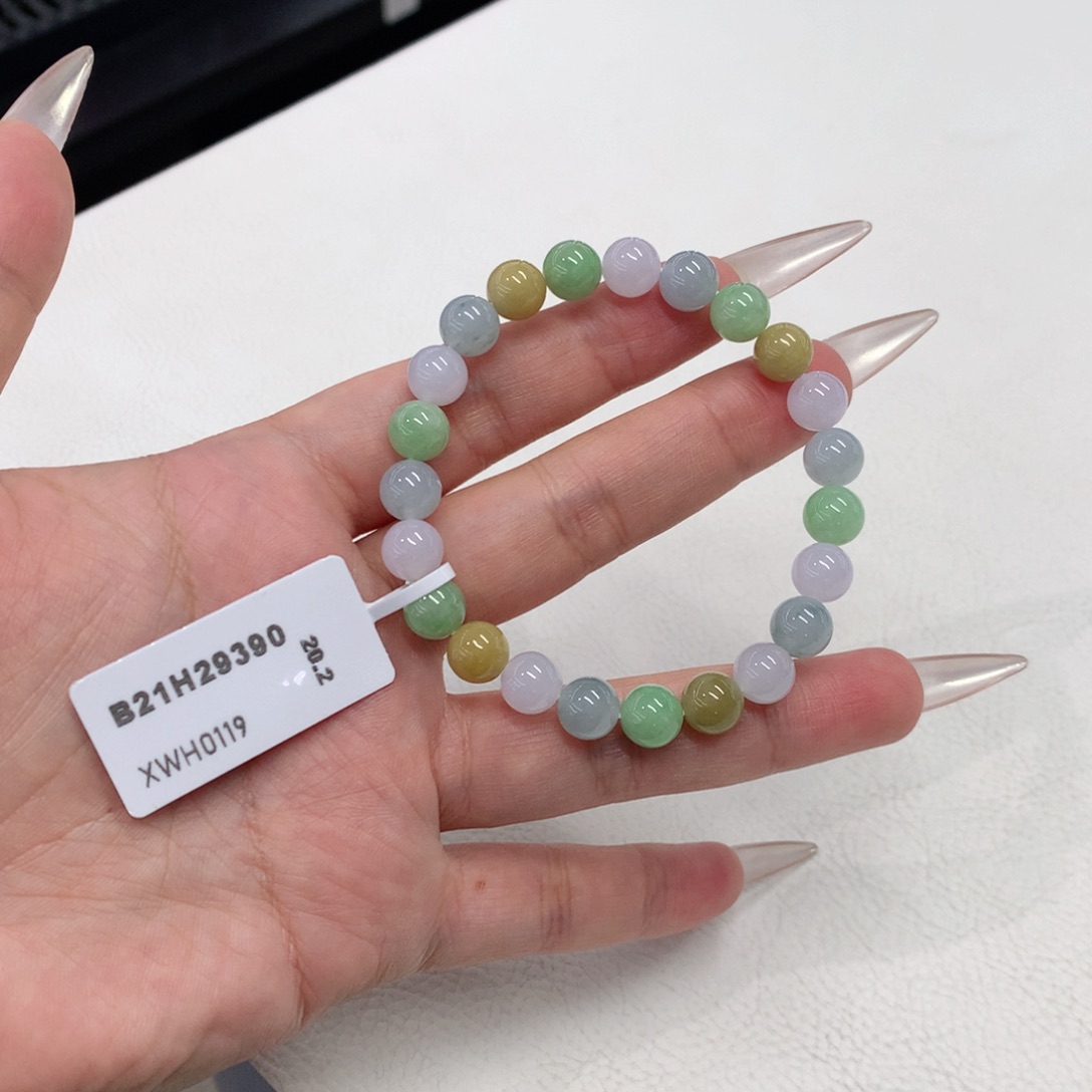 未镶嵌手串翡翠多宝卡8mm手串