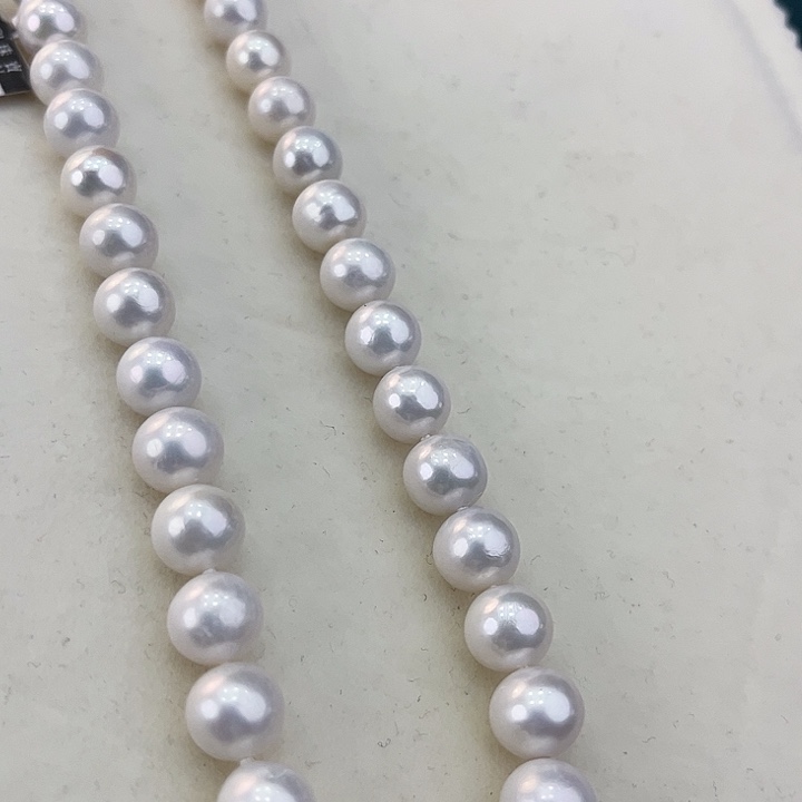 淡水珍珠颈饰银S925镶嵌卡9.10极光冷白高品