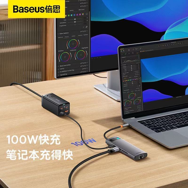 Baseus/倍思99新 金属微光系列 七合一 HUB扩展坞  李