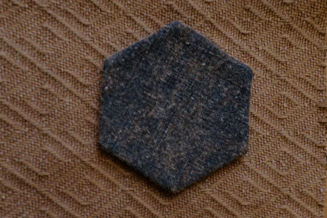 停留-六边形茶垫-手工-香云纱（直径10cm）