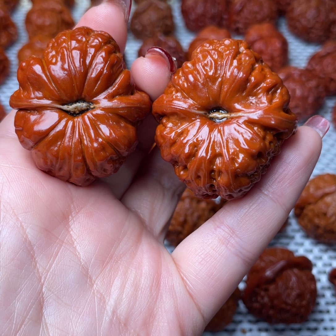 桃核吊坠文玩核桃 手把件 南瓜墩 40