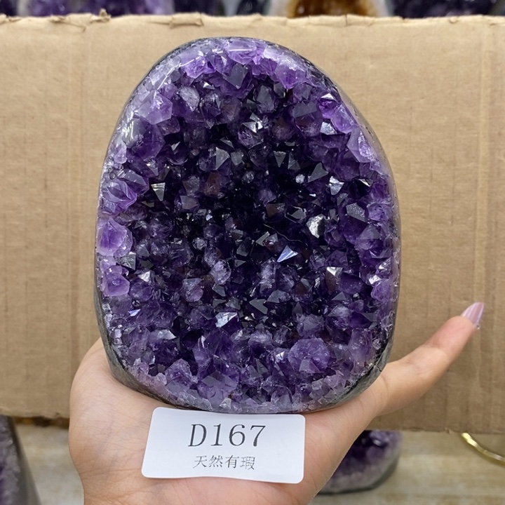 南***殷未镶嵌紫晶大型摆件（非配饰）