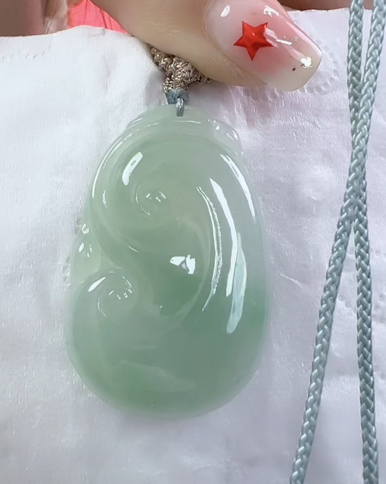 官方正品翡翠A货冰如意（多样性发货发一件）高40+宽25+厚5-7送绳