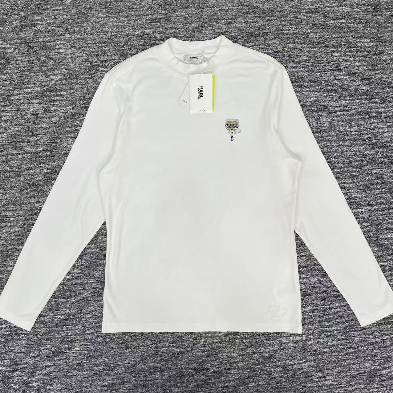 未使用 KARL LAGERFELD/卡尔拉格斐 头像图打底衫/52码wk1091