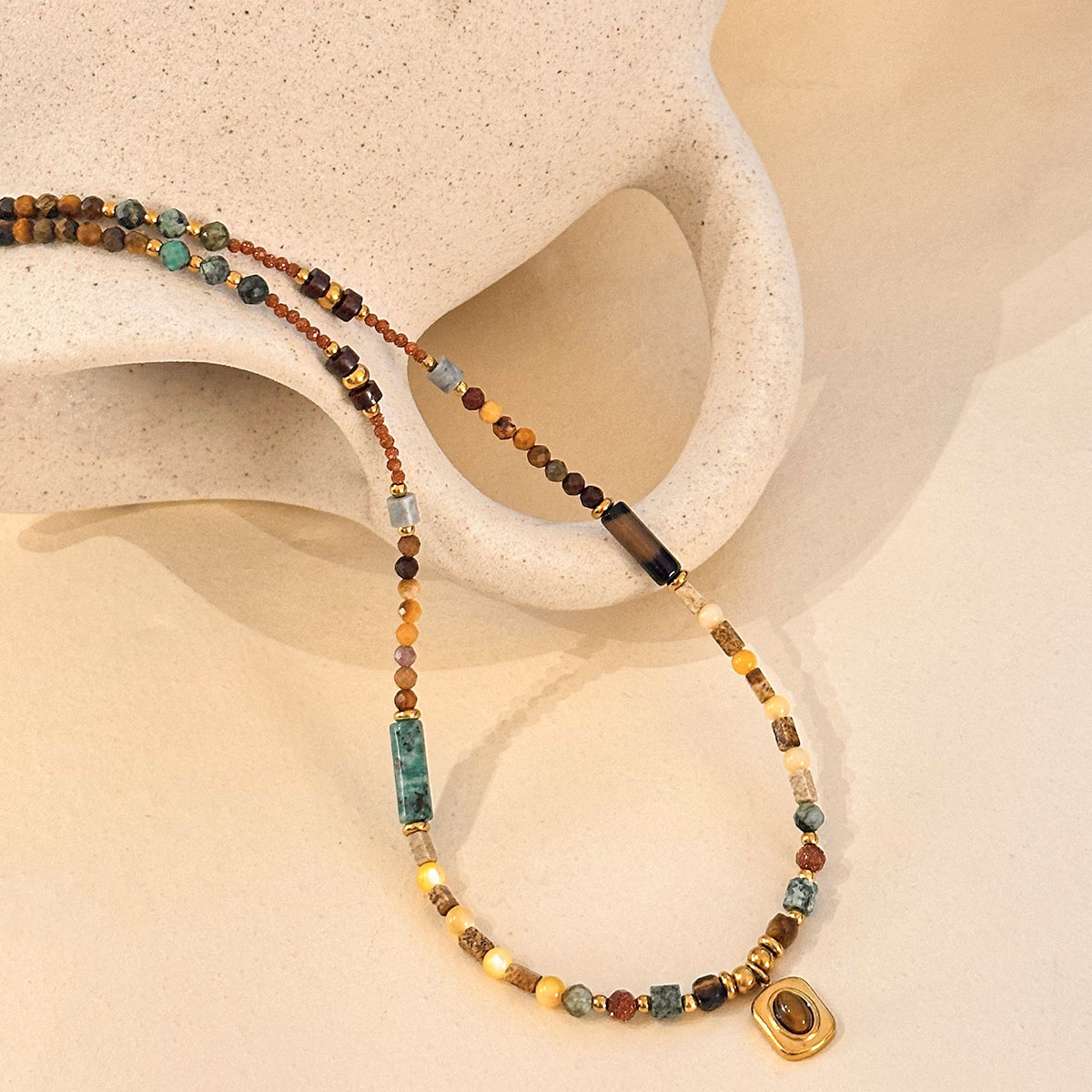 【和风】原创天然虎睛石复古新中式文艺项链