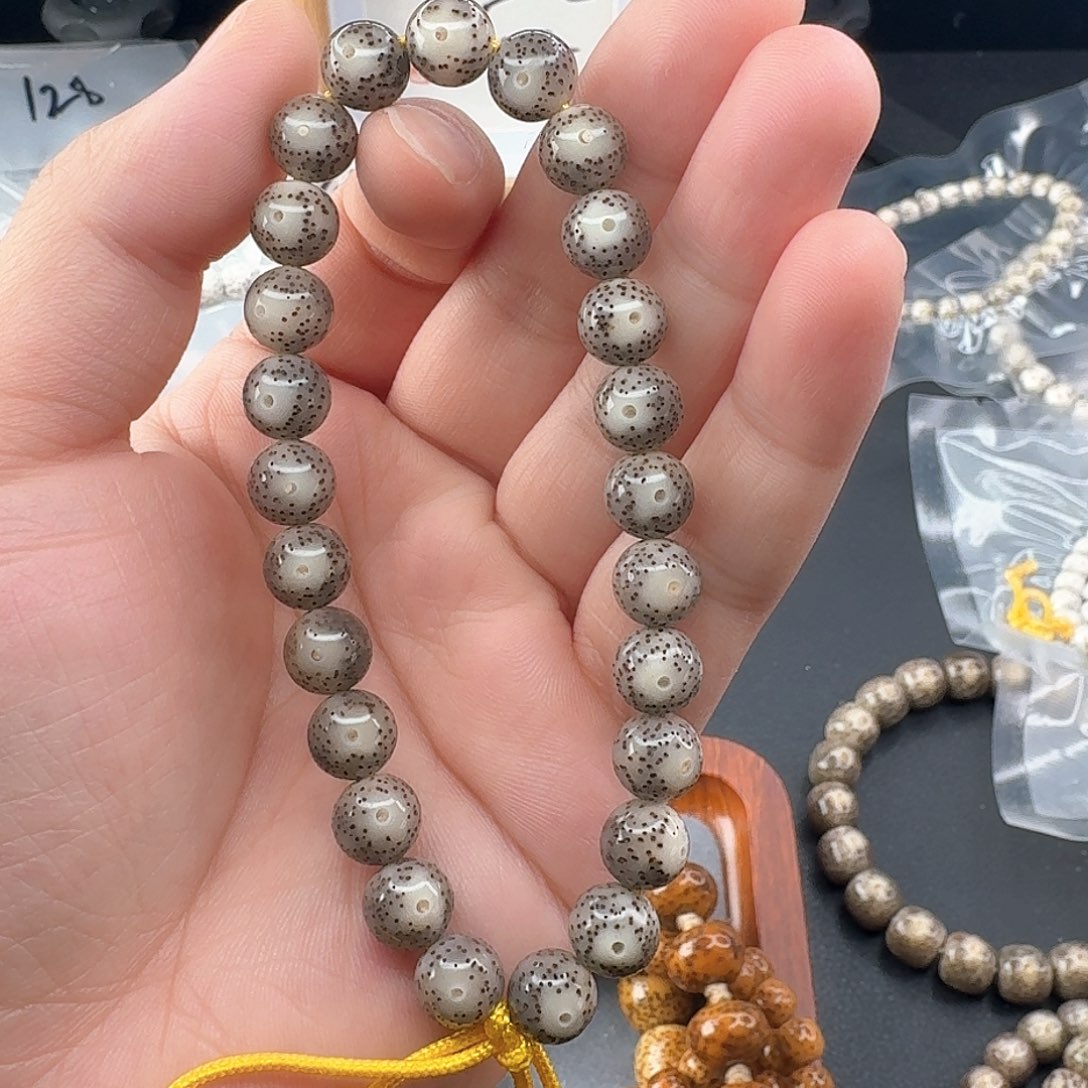 星月菩提手串黑冰圆珠大眼睛9mm