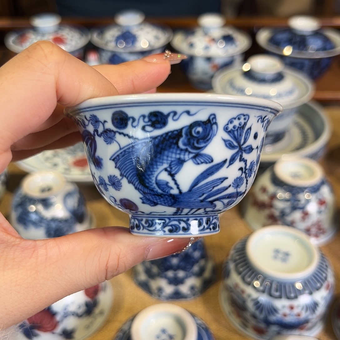 青成弘器柴窑压手杯杯
