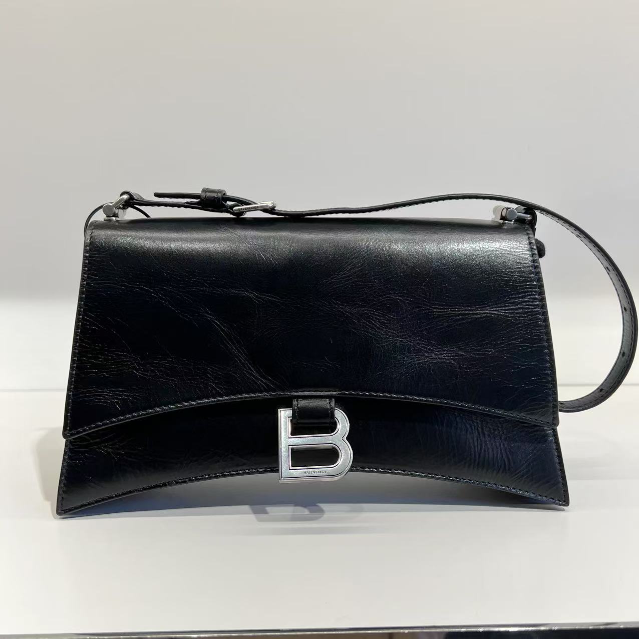 全新未使用 Balenciaga/巴黎世家 /七七/黑银沙漏包