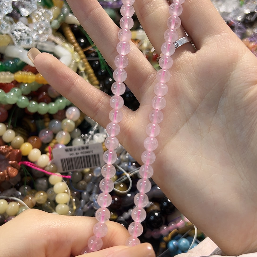 玛瑙/玉髓未镶嵌珠宝半成品粉水卡6一条