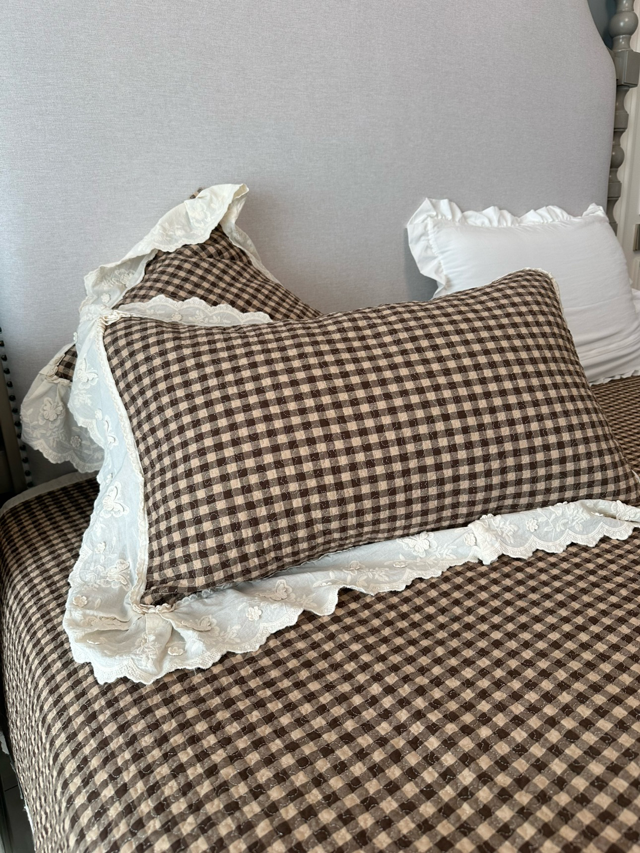 1869薇拉格子床盖系列加厚绗缝