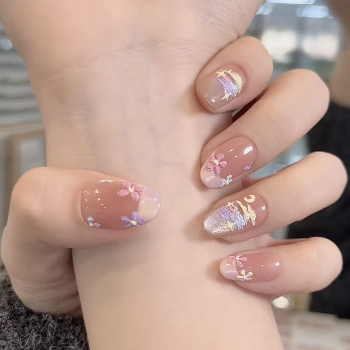 【春日油画】小末汀显白纯欲气质简约温柔穿戴甲