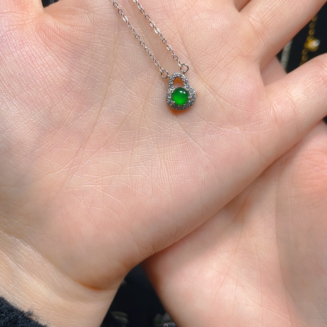 翡翠戒指银S925镶嵌手链