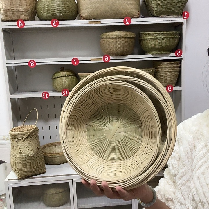 竹编工艺品收纳馒头筐
