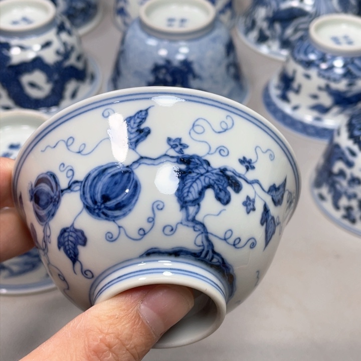 摆件口**烤景德镇陶瓷现代手工陶瓷茶具