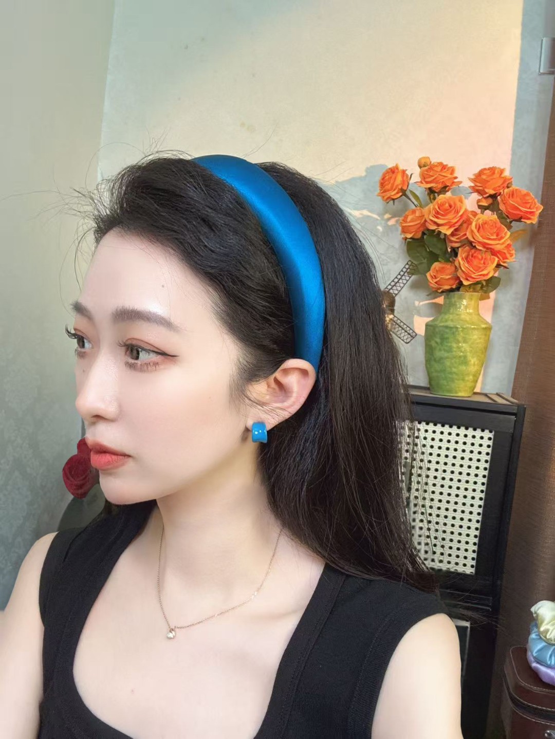 真丝发箍 6A级100%桑蚕丝 加宽版  高颅顶 高级感公主发饰