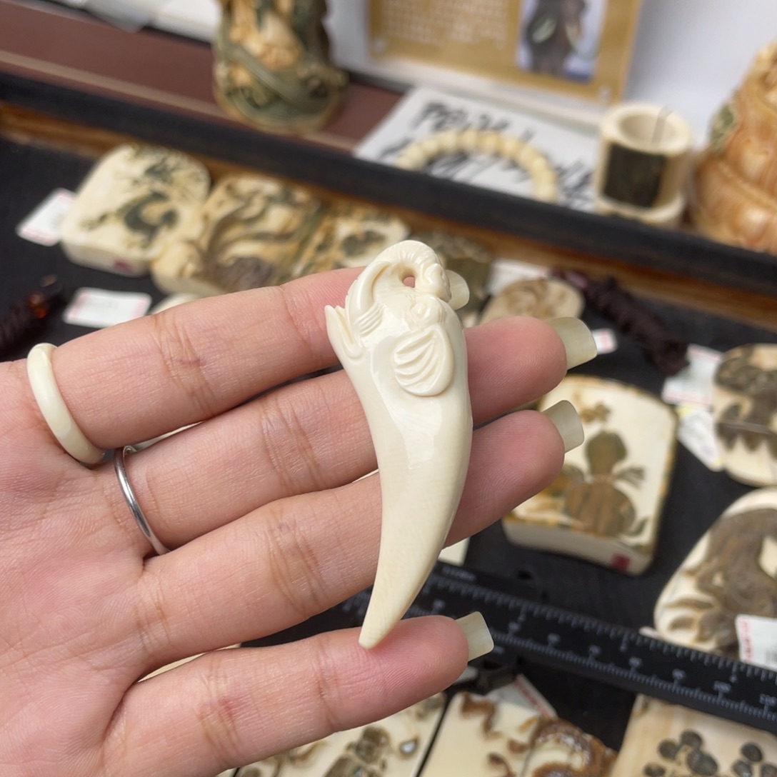 猛犸象牙手串/手链/手镯象神牙尖吊坠