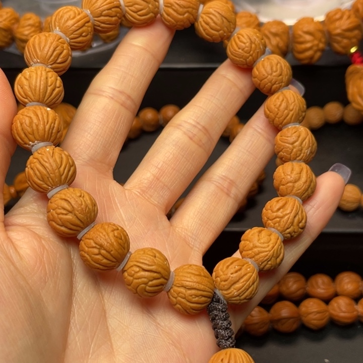 桃核手串龙纹桃核