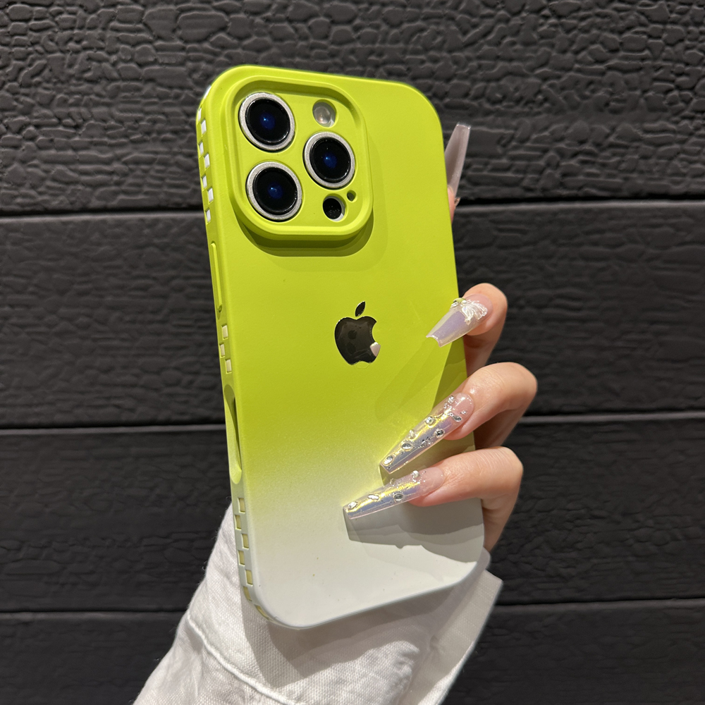 手机壳方块格渐变色适用苹果16马卡龙iPhone15promax全包14/13套