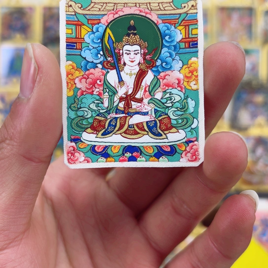 吊坠小**昊纯手绘唐卡虚空藏