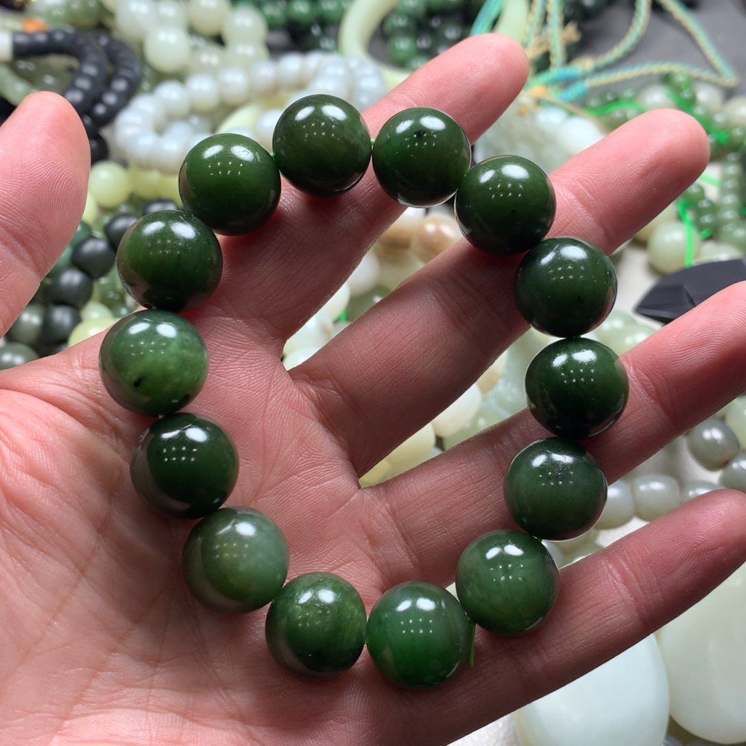 和田玉（碧玉）手链未镶嵌