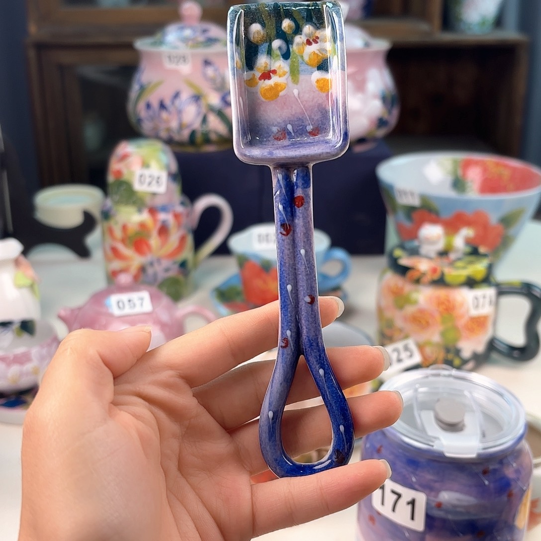 天***音景德镇手绘高温釉下彩陶瓷茶具