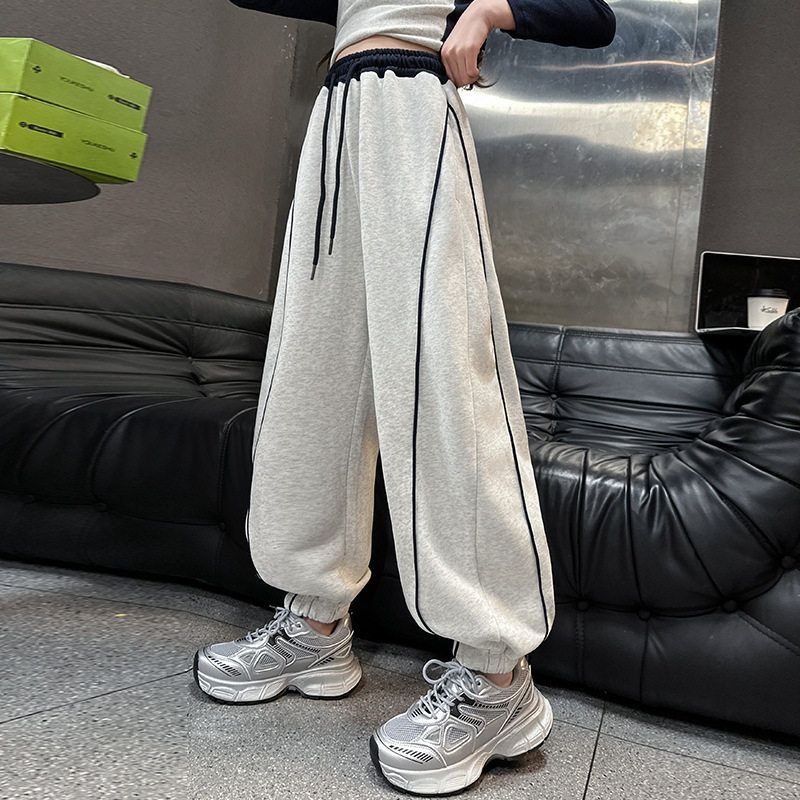 2025潮女童春秋春秋宽松裤子新款童卫裤休闲儿